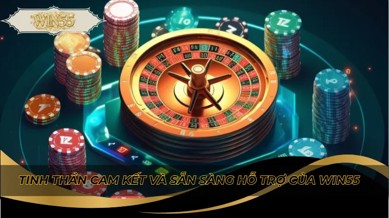 Tinh thần cam kết và sẵn sàng hỗ trợ của Win55
